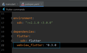 flutter webview dependencies